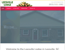 Tablet Screenshot of leesvillelodge.com